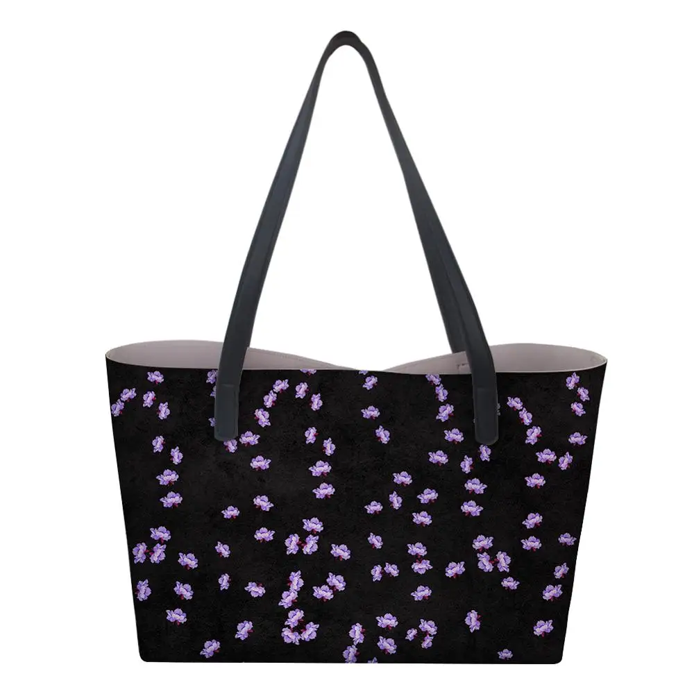 

Fashion flower Women Custom pattern Shopping bag with little Purse Beach bag travel fanny Ladies luxury picnic BIG bags 3D Print