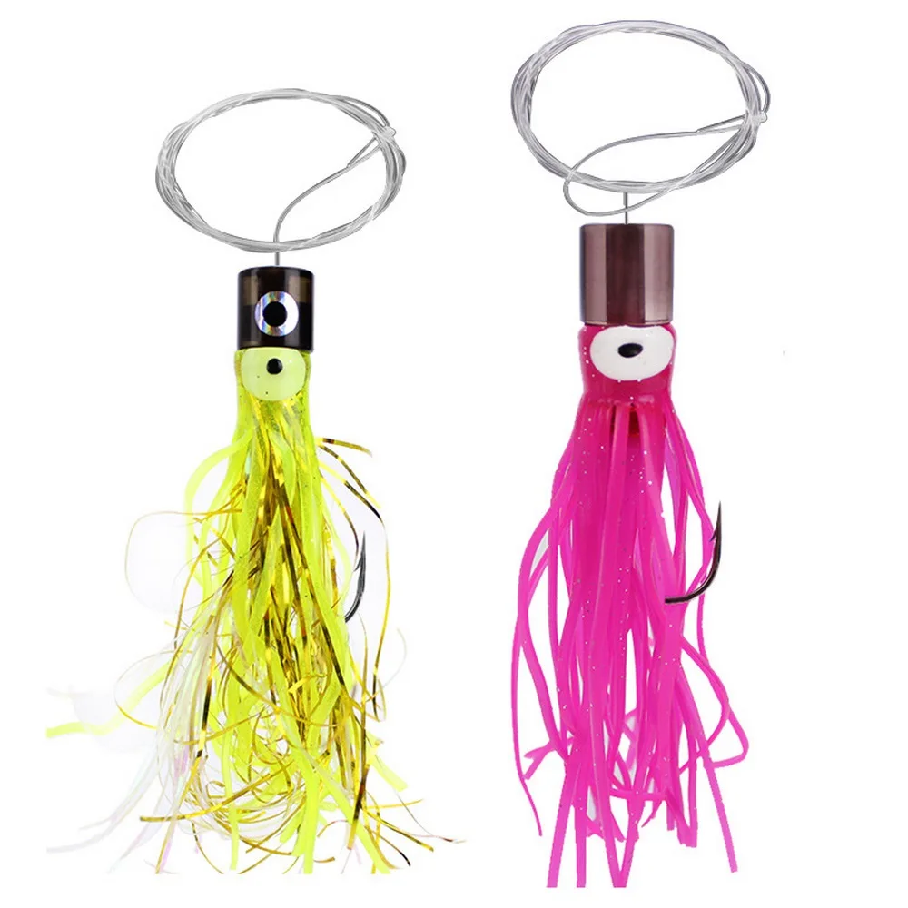 

Fishing Lures Squid Bait Resin With Line Octopus Hook 12Cm 17G 14Cm 28G Simulation Stickbait Color Skirt Sea Tackle YE0164