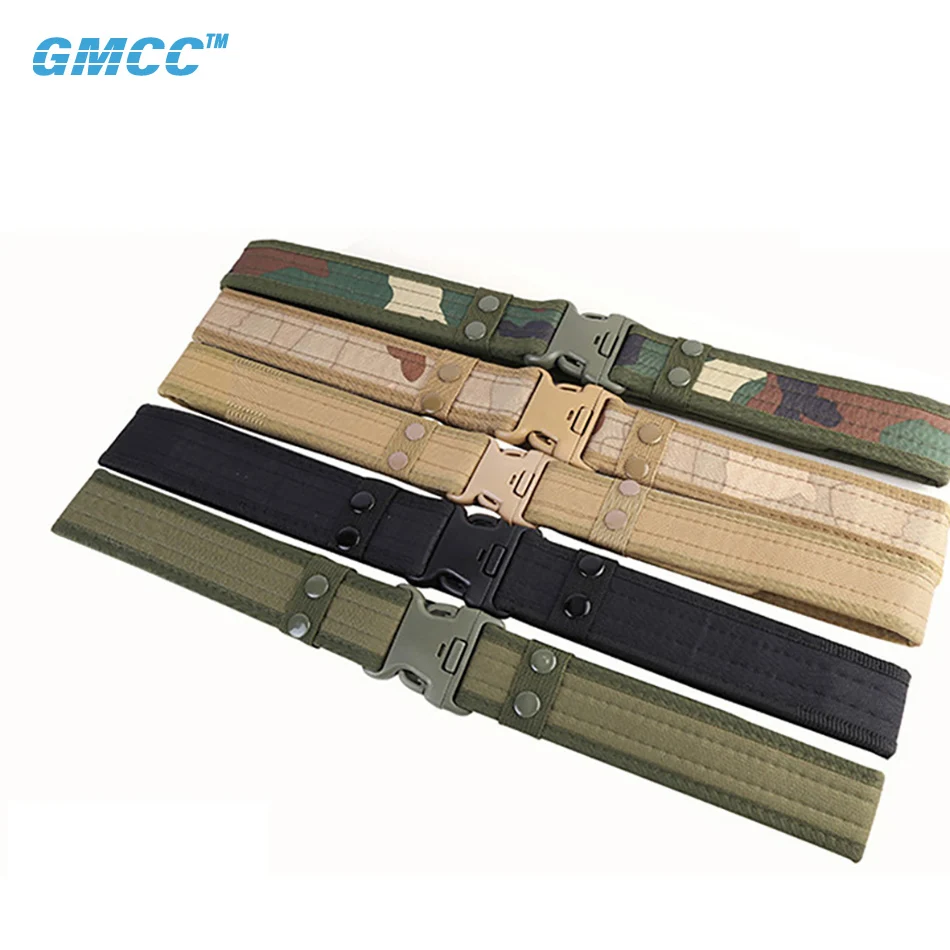 

2021 Army Style Tactical Men's Belt Quick Release Easy Buckle Canvas Waistband Outdoor Designer Camouflage Military Belt 130CM
