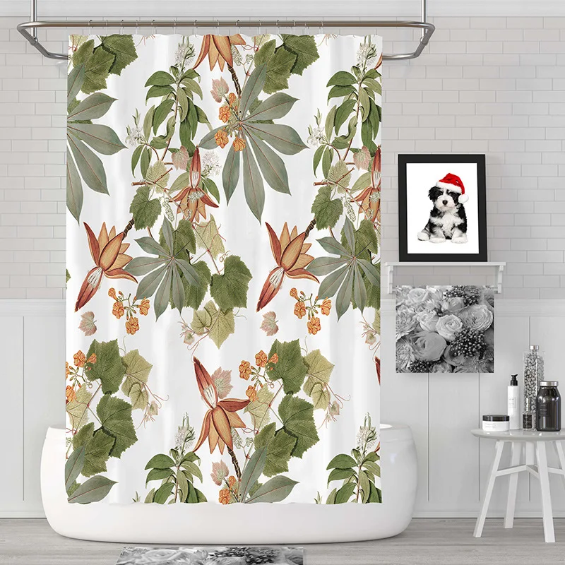 Цифровая печать водонепроницаемая занавеска для душа свежий цвет ванной ванная