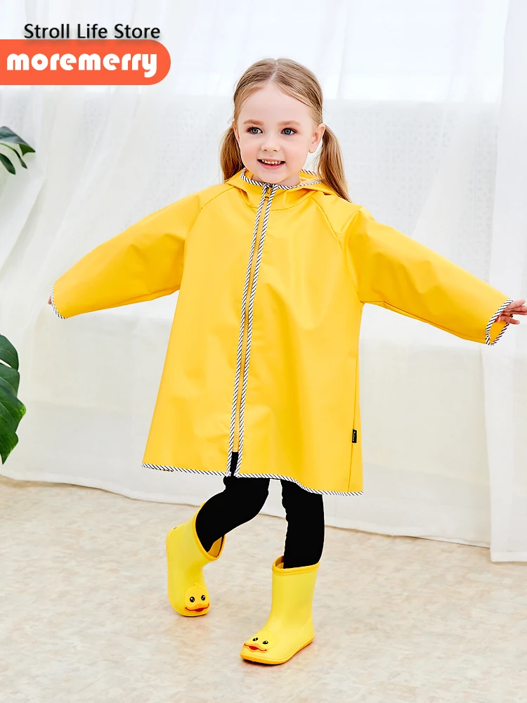 Милый желтый дождевик детское водонепроницаемое дождевое пончо пластиковый