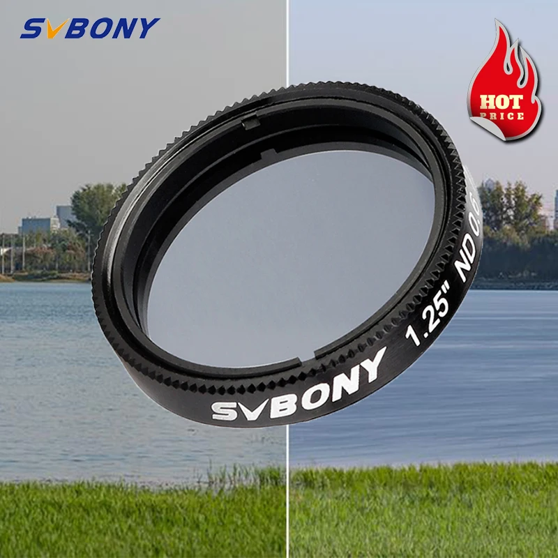 Фильтр нейтральной плотности SVBONY SV139 1 25 &quot ND4 для окуляра телескопа уменьшает