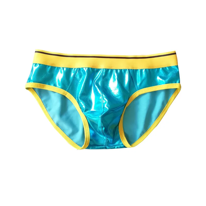 Sexy Men's Underwear Faux Leather Briefs Jockstrap Stretch Sissy Pouch Panties Underwear Mini Briefs Male Fashion Comforty