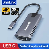 unnlink usb c video capture card hdmi to usb c 1080p hd game record for macbook pro ps4 switch live streaming broadcast camera