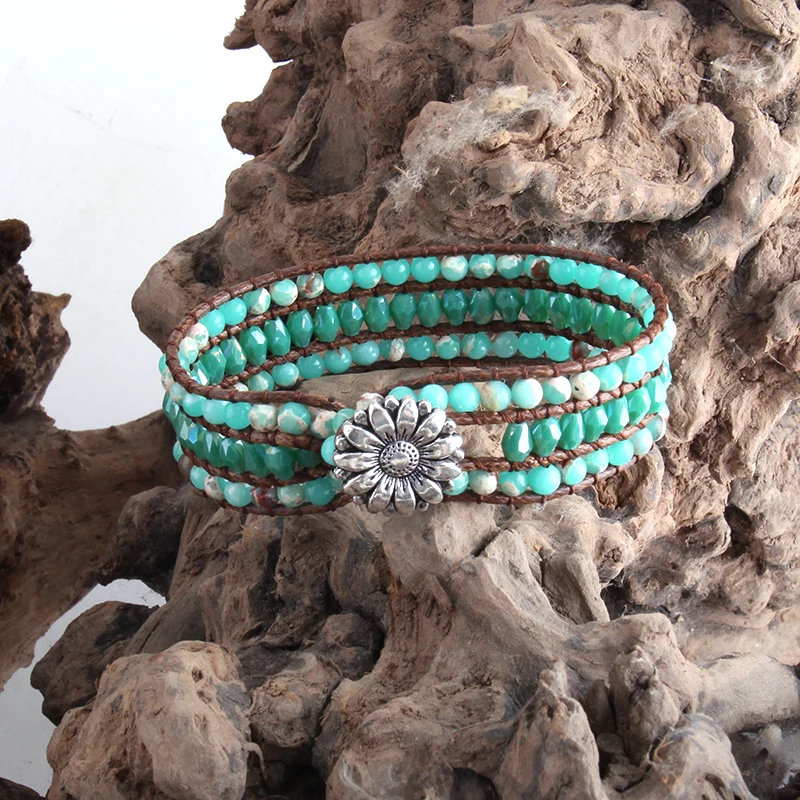 RH модные энергетические ювелирные изделия из натурального камня и стекла ручной