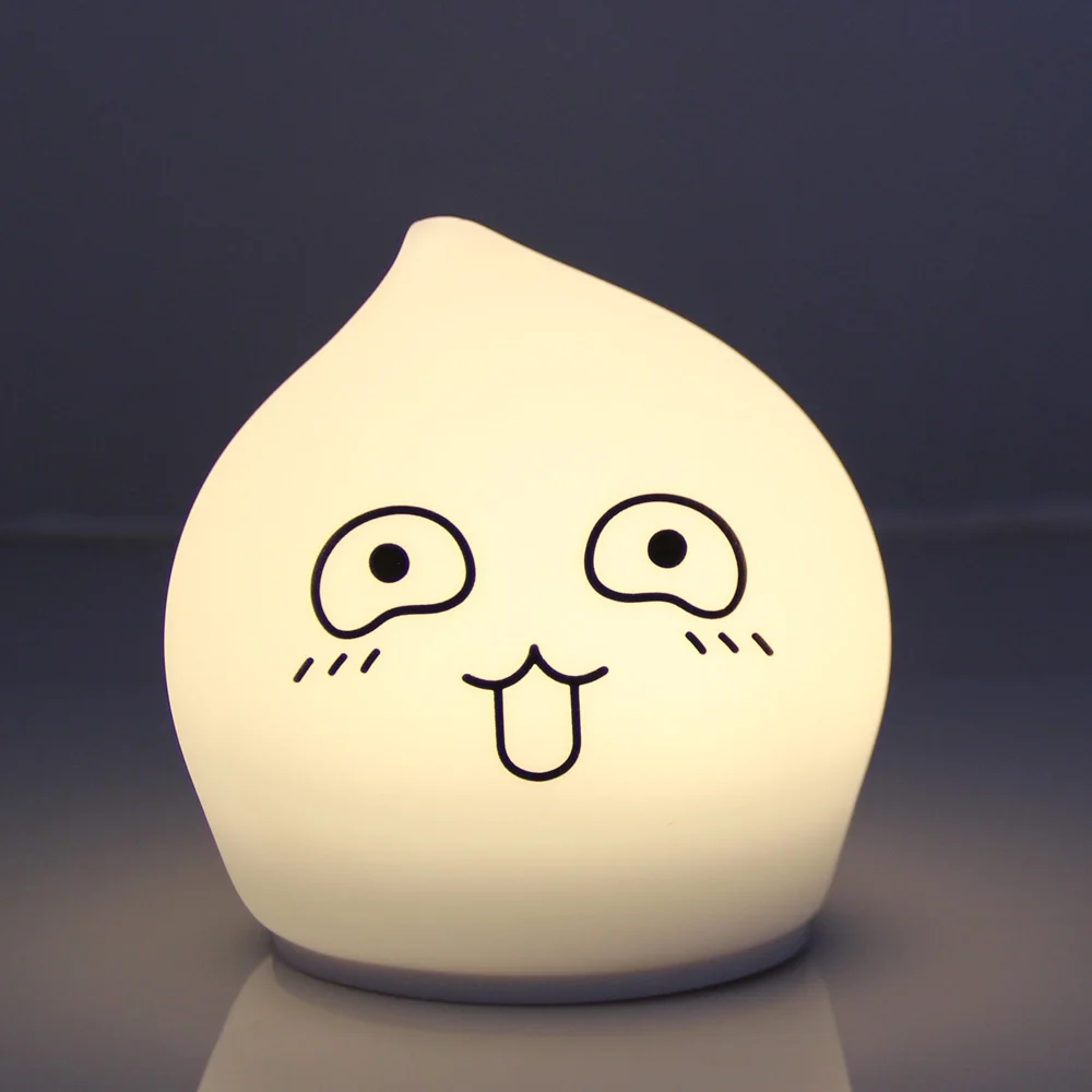 

Мультяшный ночсветильник со смайликом для детей, освещение для спальни, 3D выражение, ночсветильник с изменением 7 цветов, рождественский по...
