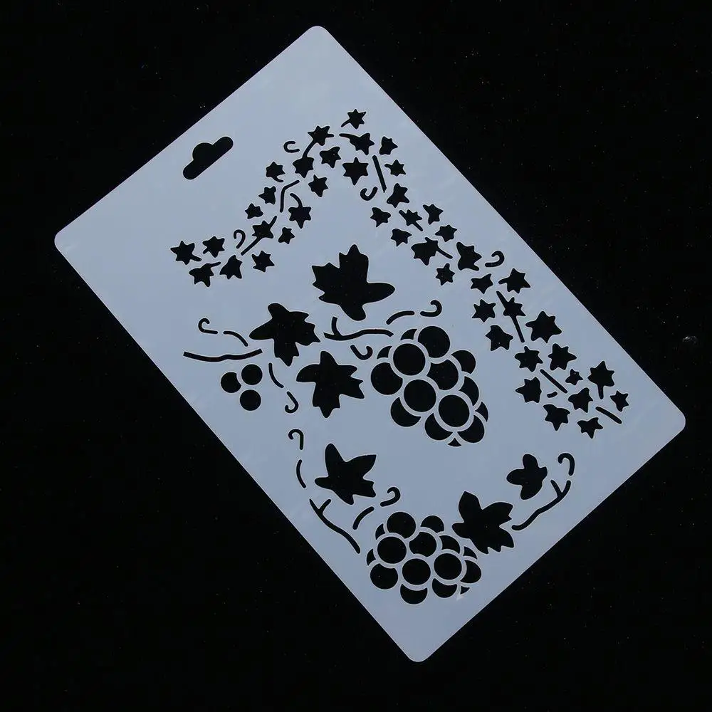 1 шт. Виноградная лоза лист шаблоны для рисования многоразовые трафареты