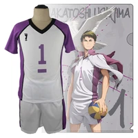 haikyu cosplay costumes shiratorizawa academy volleyball team uniform cos wakatoshi ushijima tendou satori role play sports suit