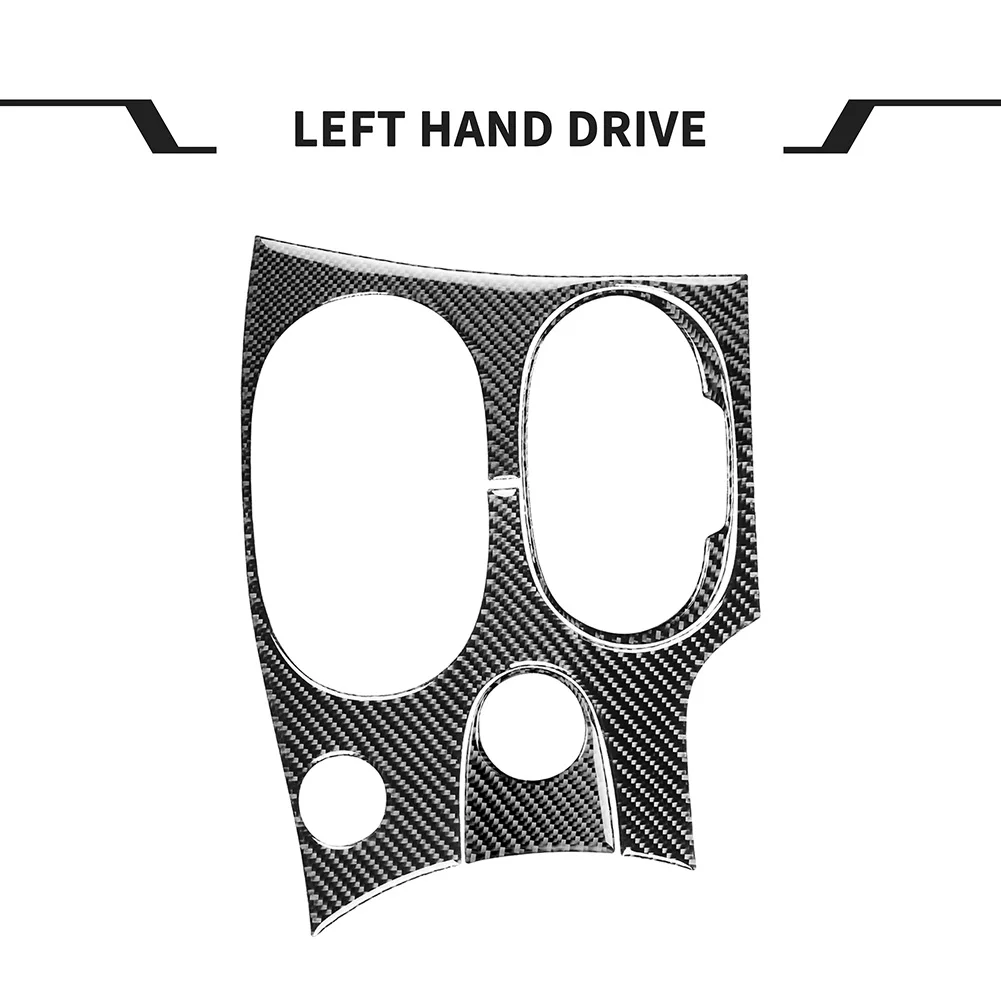 

Car Interior Cover Trim Accessories Real Carbon Fiber Gear Shift Panel Frame Cover Auto Styling Trim Cover Sticker Parts