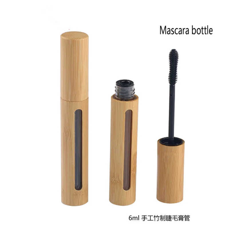 Mascara Bottle 30/50 шт бамбуковые прослойки в пустой блеск для губ бутылки пробки тушь для ресниц бутылки из тюбики для помады блеск для губ древесины трубы упаковки для макияжа Многоразового Использования Бутылки - Цвет: Mascara Bottle
