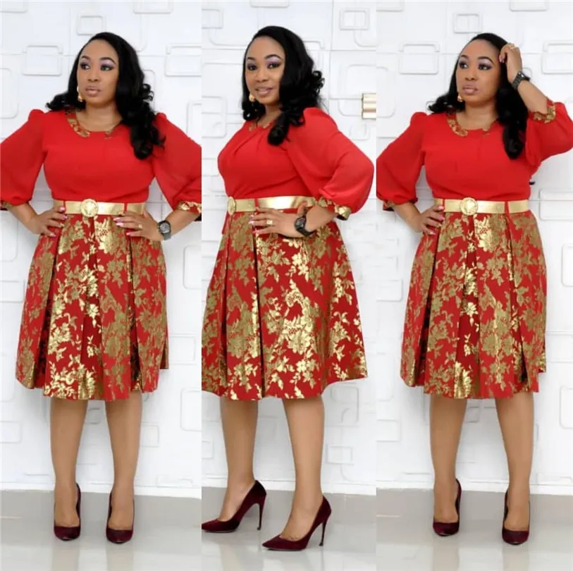 Африканские платья для женщин Африканский принт миди лето осень платье Дашики до