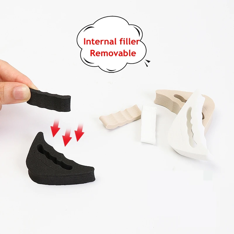1pair Women High Heel Toe Plug Insert Shoe Big Shoes Toe Front Filler Cushion Pain Relief Protector Adjustment Shoe Accessories
