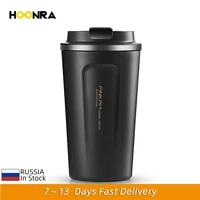 hoonra 380 510ml stainless steel thermos cup travel coffee mug with lid car water bottle vacuum flasks thermocup for gift