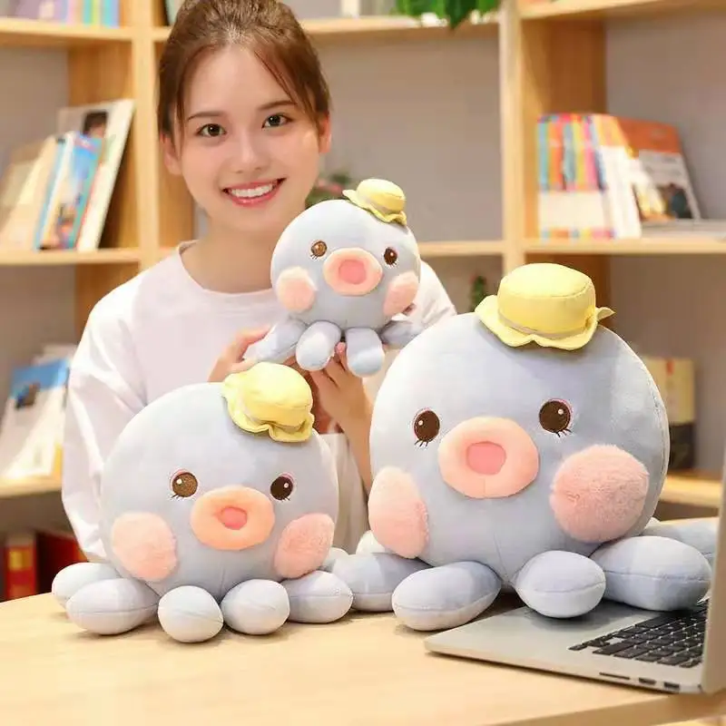 Симпатичная креативная Милая мультяшная плюшевая шапка осьминог красочные