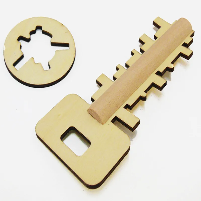 

Wooden Unlock Puzzle Toy Key Kong Mine Lock Toys Educational Children Pre-school Puzzles Game Toy For Adults Kids Gifts