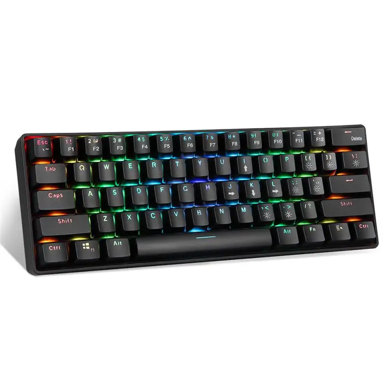 

Russian Wired Gaming Mechanical Keyboard backlit Blue Red Switch RGB Color 2.4G Wireless keyboard for PC Android TV Box