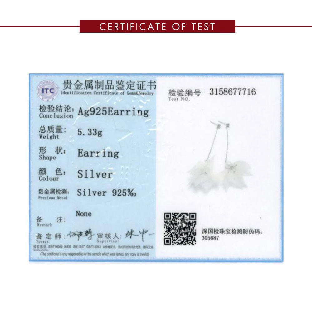 

SILVERHOO Long Tassel Genuine 925 Sterling Silver Shell Pearl Earrings For Women Trendy Tree Leaf Drop Earring Silver Jewelry