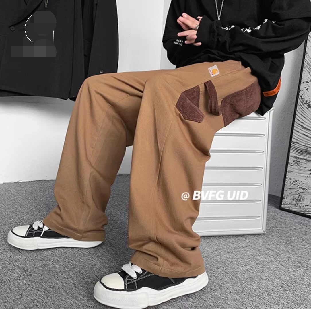 

Autumn And Winter New Men's Casual High Street Travel Comfortable Travel Locomotive Straight Wild Couple Retro Daddy Pants