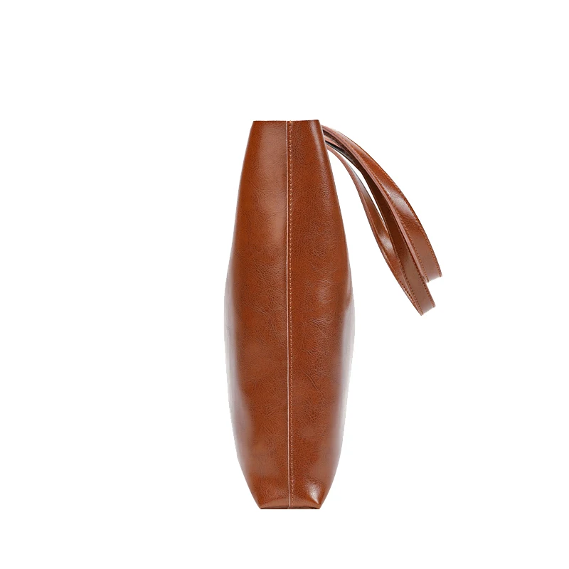 

ASDS-Leather Retro Ladies Shoulder Bag High Quality Fashion Large Capacity Shopping Bag Tote Bag