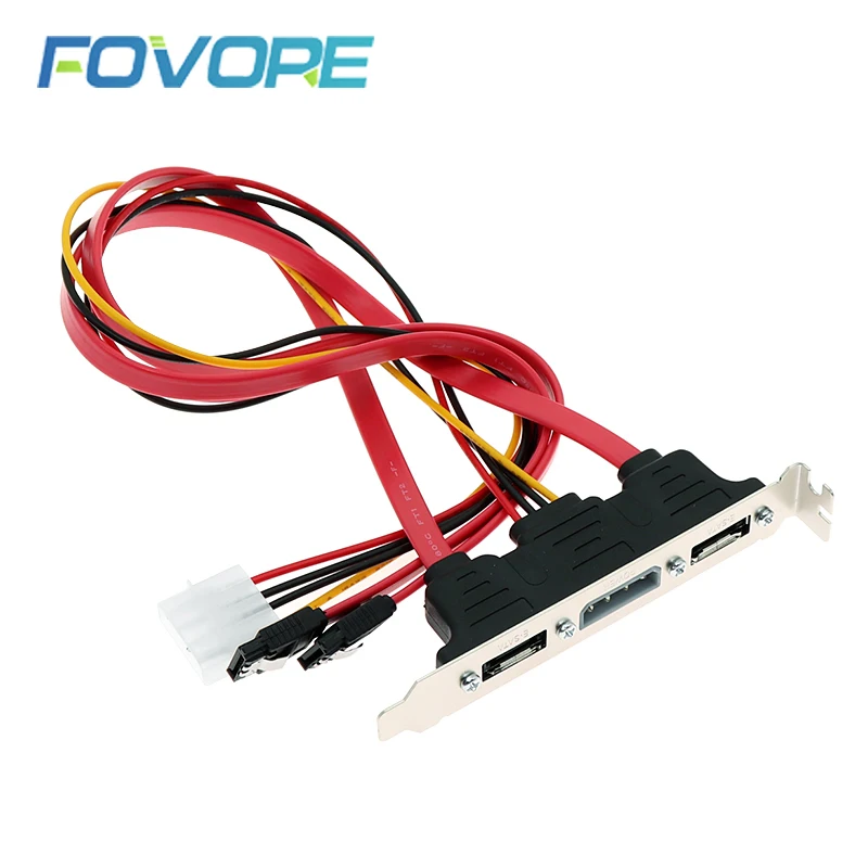 2 Порты SATA к eSATA + IDE/SATA 4 Pin Мощность PCI ПК компьютера кронштейн слот кабельный 30 см 2ft