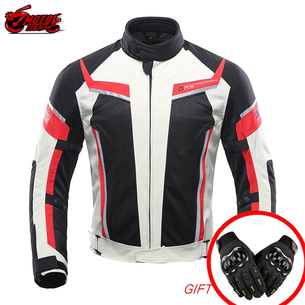 Мужская мотоциклетная куртка летняя дышащая сетчатая защитное снаряжение