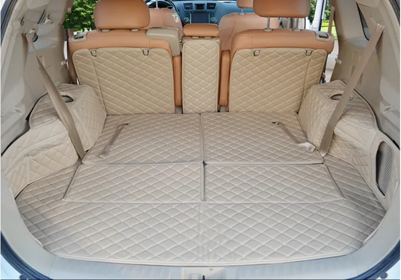 

Высокое качество! Специальные коврики для багажника автомобиля для Toyota Highlander, 7 мест, 2013-2007, прочные коврики для багажника, коврик, подкладка ...
