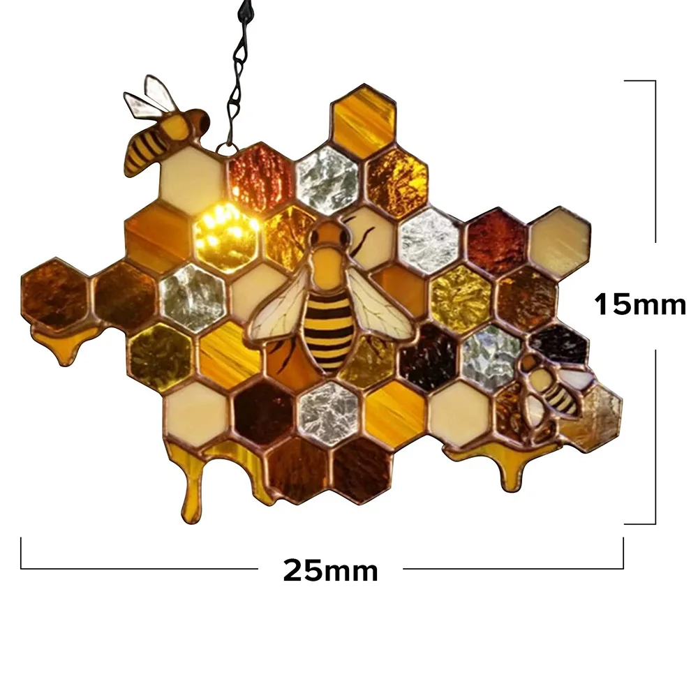 

Wall Hanging Ornament Bumblebee acrylic plastic Queen Honey Bee Suncatcher Art Decoration Bee Decor Home Outdoor Decoration