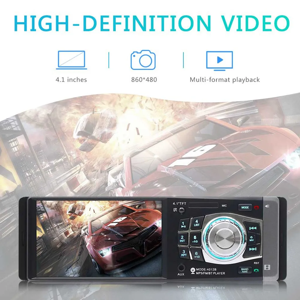SWM-4012B 4,1 дюймов Автомобильный MP5/MP4/mp3-плеер FM карта U диск BT Реверсивный мультимедийный MP5 плеер автомобильные аксессуары