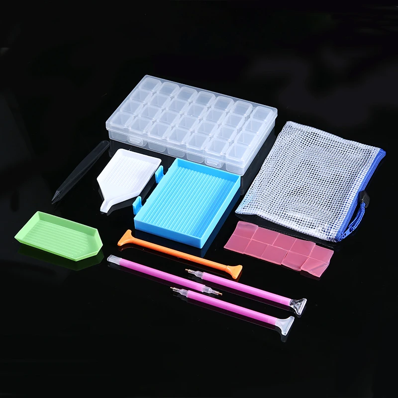 

20pcs DIY 5D Diamond Painting Tools Sticky Pen Handmade Crafts Storage Box Embroidery Cross Stitch Tool Kit Accessories