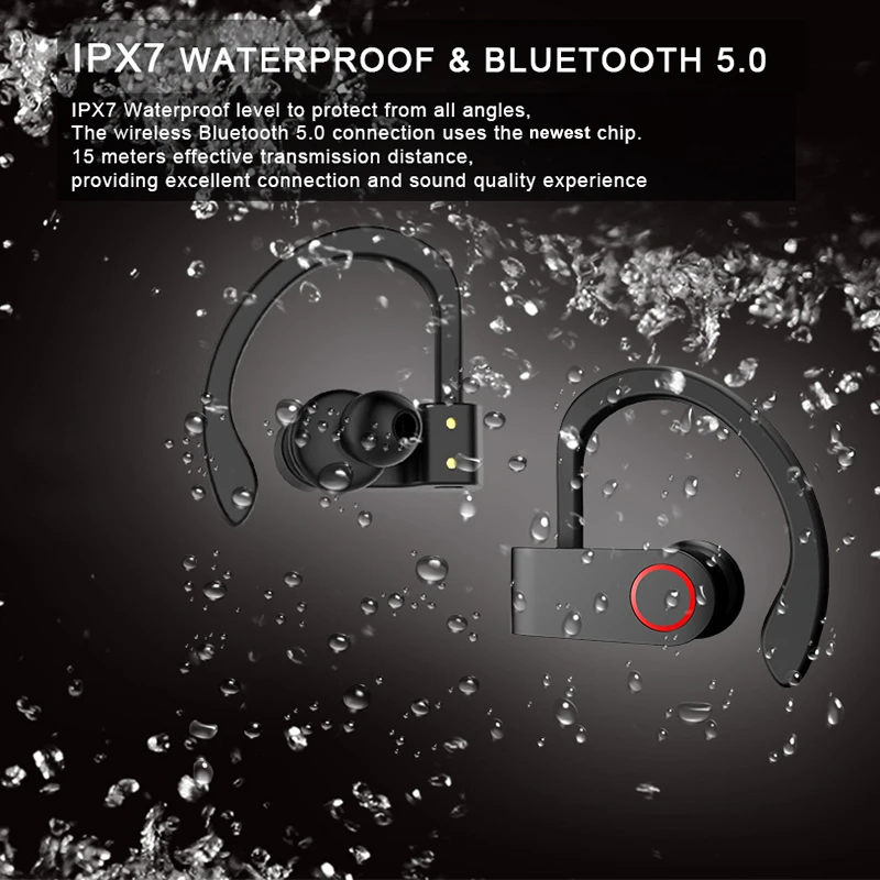 TWS 5,0 Bluetooth наушники CVC шумоподавление водонепроницаемые наушники стерео спортивные наушники двойной микрофон беспроводные Bluetooth гарнитуры