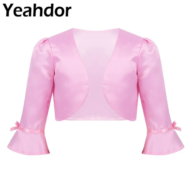 Вечернее платье для маленьких девочек 3/4 короткий кардиган с расклешенными