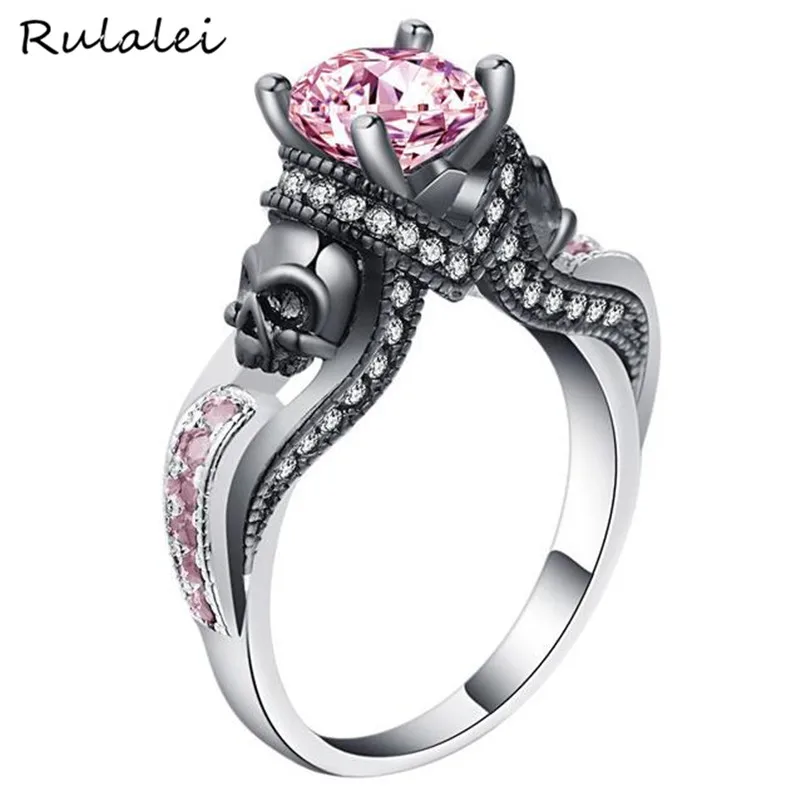 Женское кольцо с фианитом серебро 925 пробы и черное золото | Украшения аксессуары