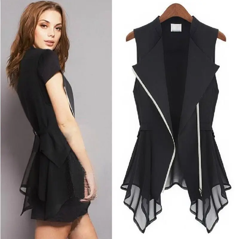 

New Women's Fashion Vest Lady Spring And Autumn Patchwork Casual Vest