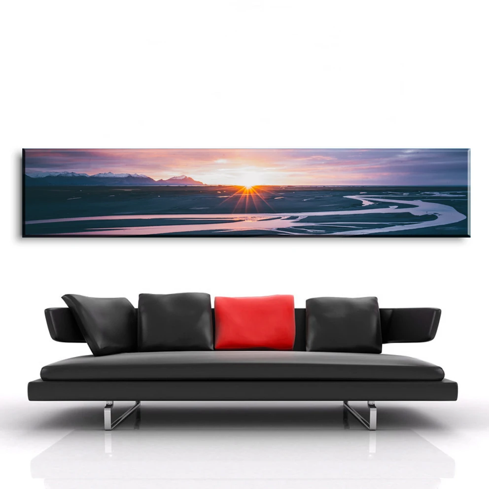 

Home Decor Modular Canvas Picture 1 Piece Skyrim Sunset Plain Scenery HD Painting Poster Wall For Home Canvas Painting Wholesale
