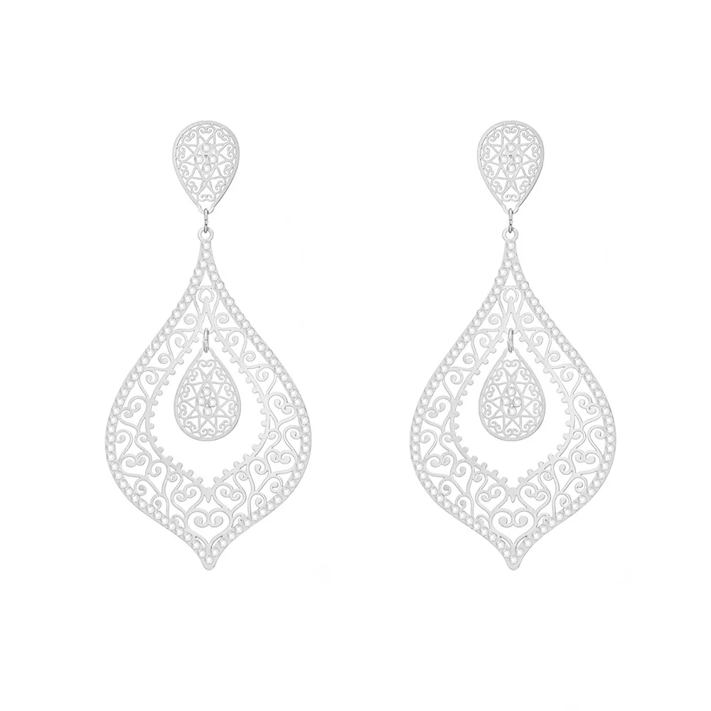 

Модные золотые Цвет Висячие серьги для женская обувь, пропускающая воздух; Серьги в виде капель с женская мода