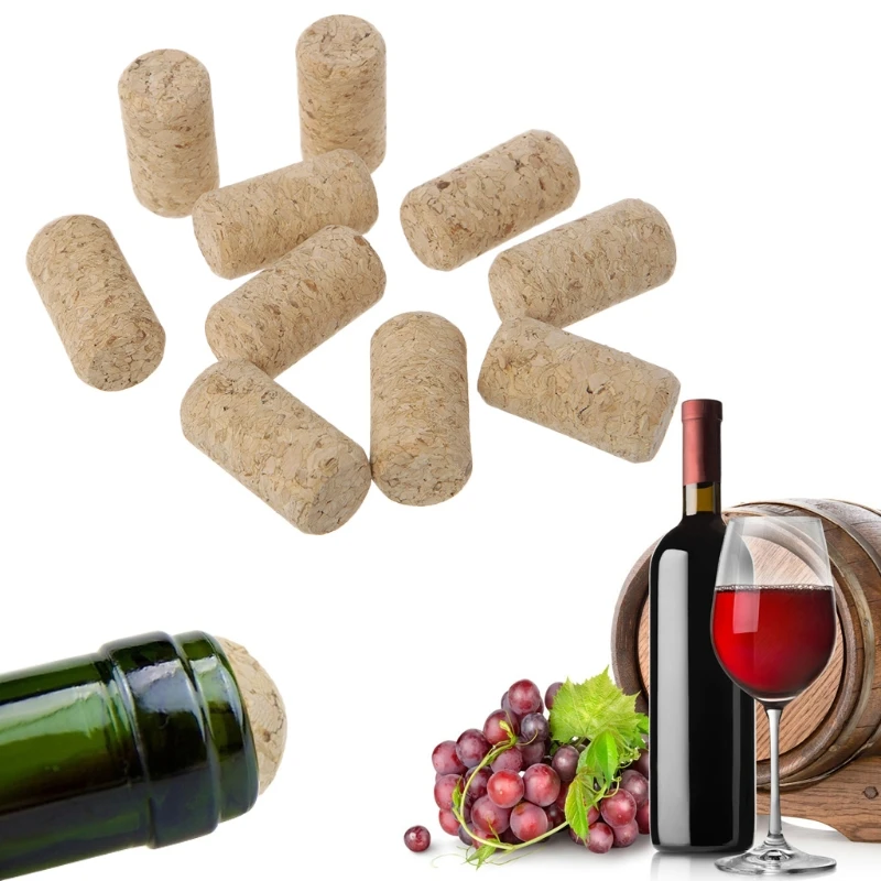 

10pcs/lot Straight Bottle Wood Corks Wine Stoppers Bottle Plug