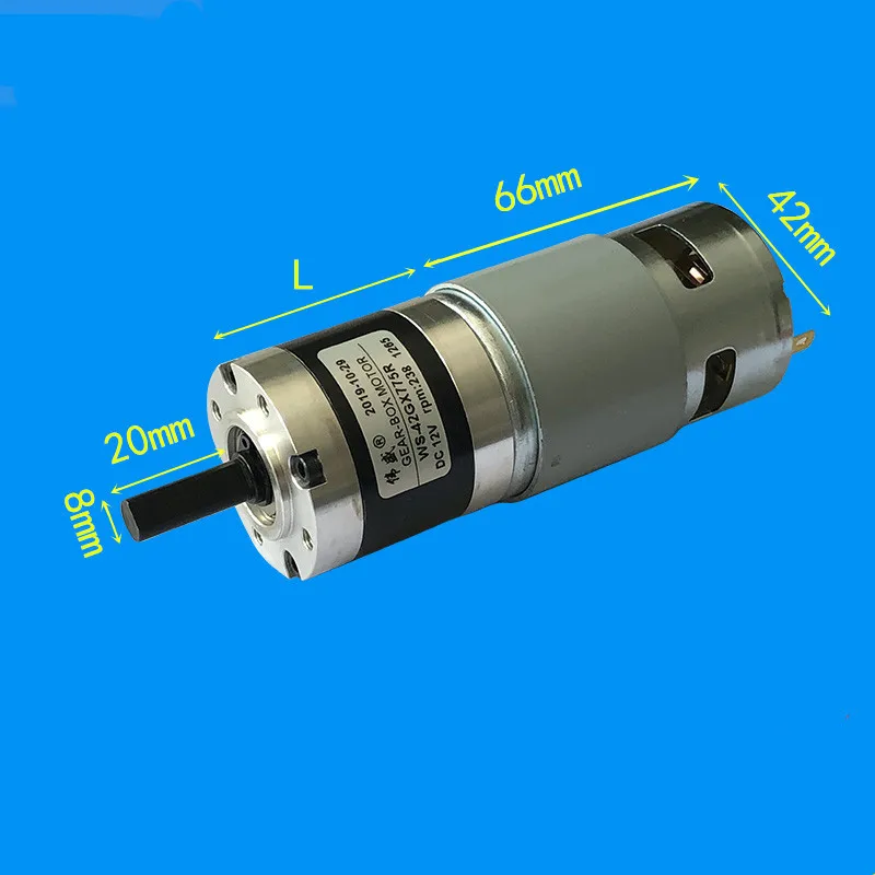Планетарный электродвигатель постоянного тока 12 В/24 В с высоким крутящим