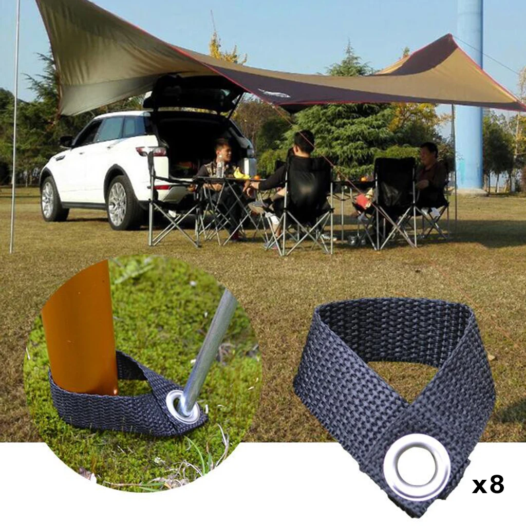

8PCS Outdoor Camping Tent Nail Fixing Buckle Camping Tent Pegs Awning Pole Fixed Buckles, Fix Tent Poles And Ground Nails