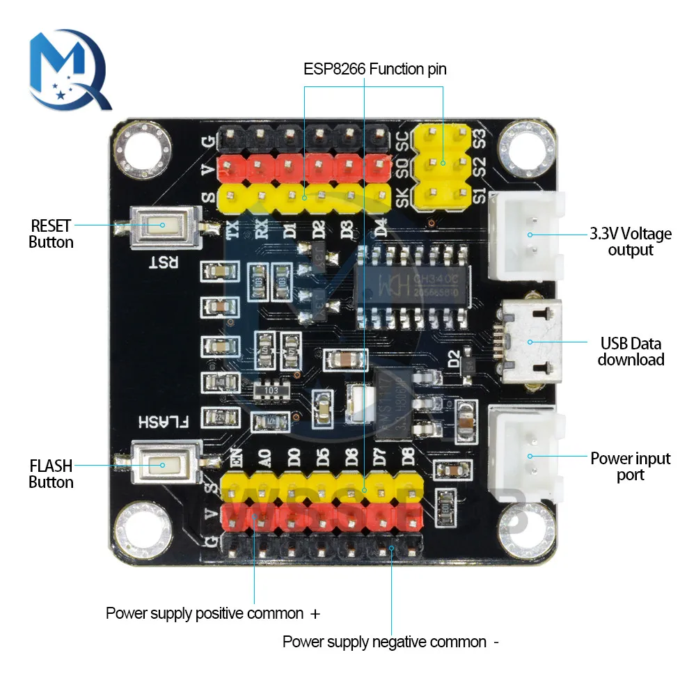 DM Strong ESP8266 ESP-12E модуль плата разработки Wi-Fi CH340 CH340G беспроводной MCU UART SPI антенна для