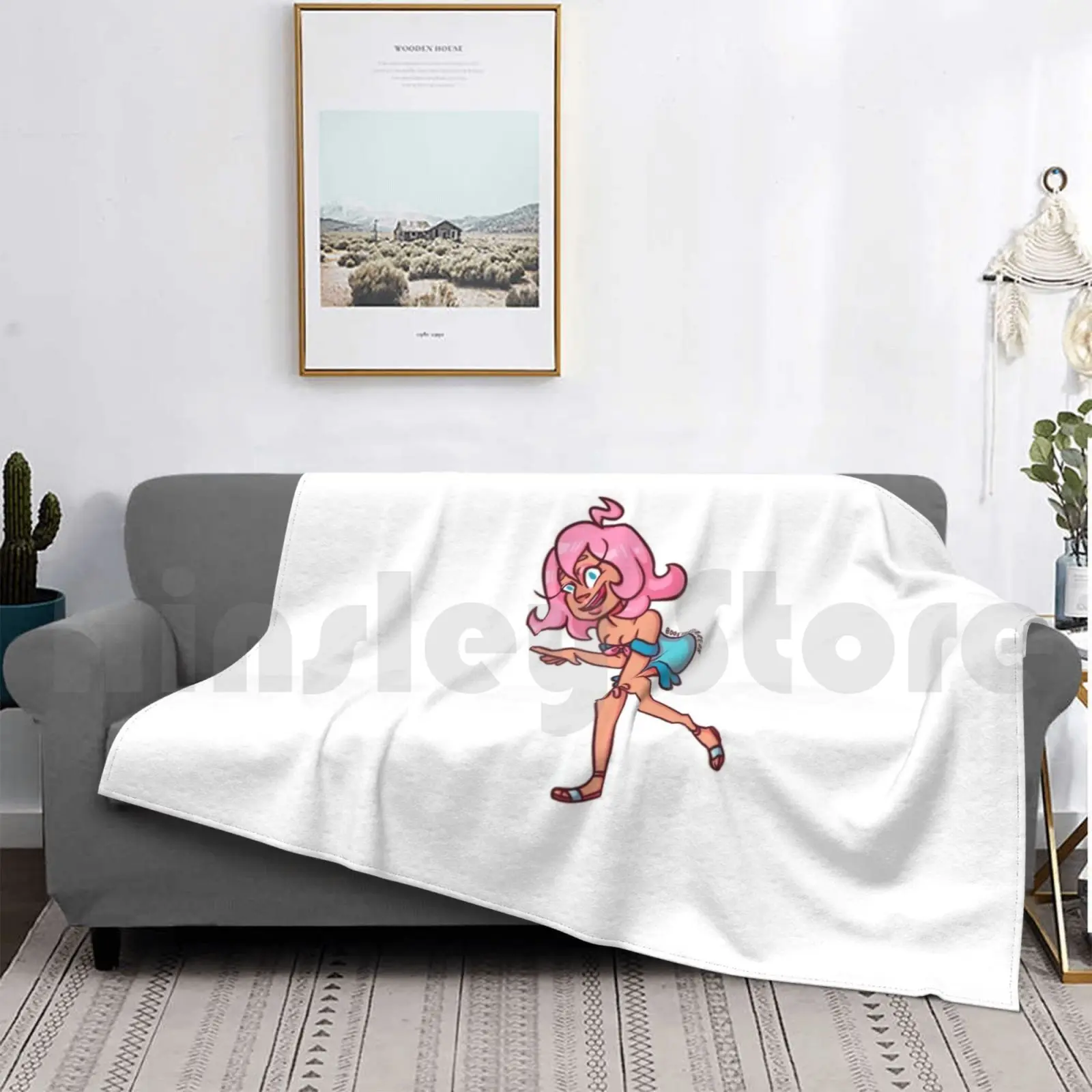 

Blanket Bonnie 3272 Illustratiom Girls Trans Oc Original Character Cute Pink Blue