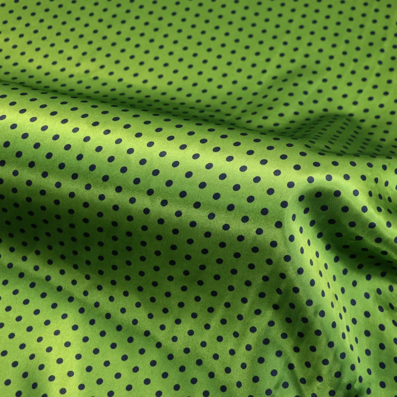 Per Meter, niedliches Polka-Dots-Material, Satin, Charmeuse, weicher Mantel, Futter, Schal, DIY-Stoff – Detail 32