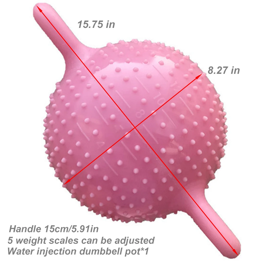 

Portable Double Handle PVC Massage Point Workout Fitness Yoga Kettle Dumbbell