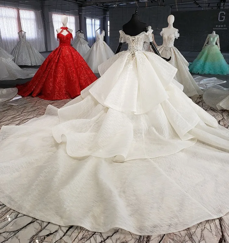 Новое Бальное Платье С Рюшами свадебные платья Robe De Mariee роскошные с бисером и