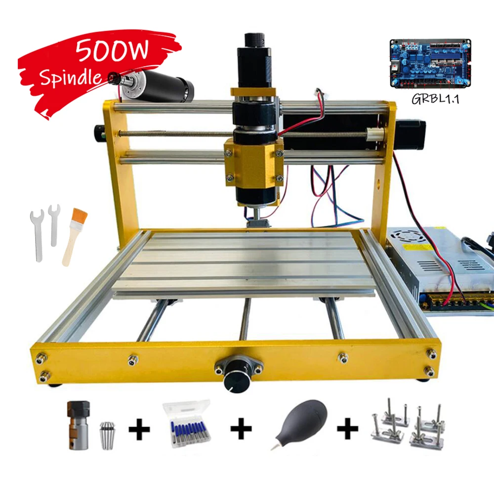 

Upgragded CNC 3018 Plus 500 Вт/300 Вт комплект 30 Вт лазерный гравер с фиксированным фокусом GRBL DIY 3-осевой PBC фрезерный станок деревообрабатывающий фрезерный станок для металла