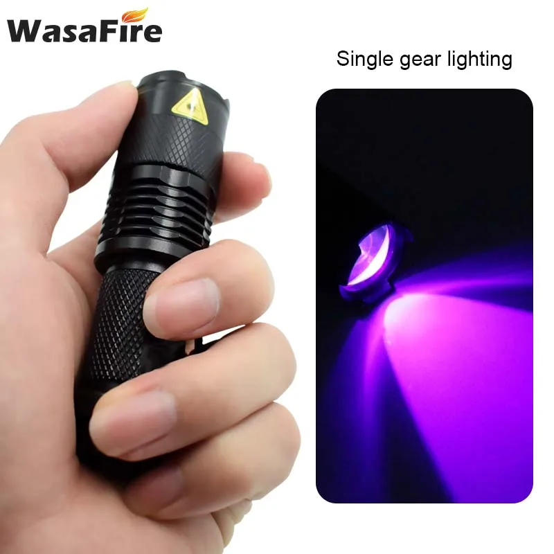 Мини светодиодный УФ светильник Ультрафиолетовый Q5 Фонарь с функцией