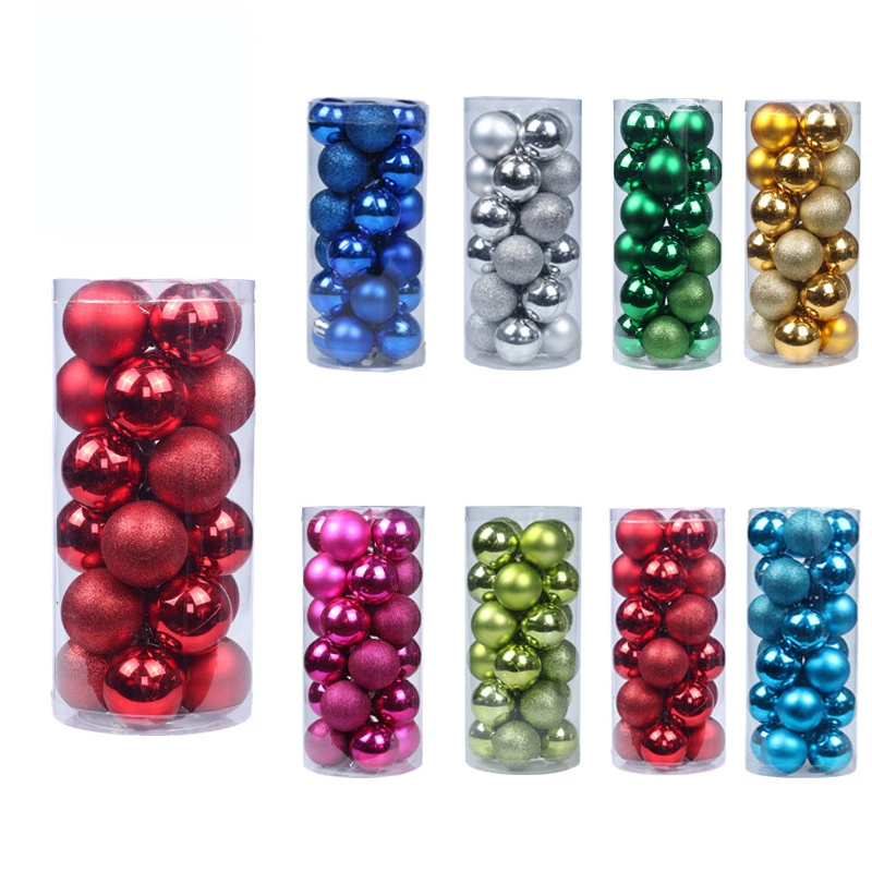 YL 12 шт. Орнамент Рождественские елочные украшения 6 см Рождественский шар цветные