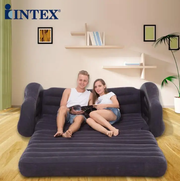 2 человека Intex Крытый надувной автомобиль секс диван кровать складной ленивый Подушка пляж открытый кемпинг матрас кресло