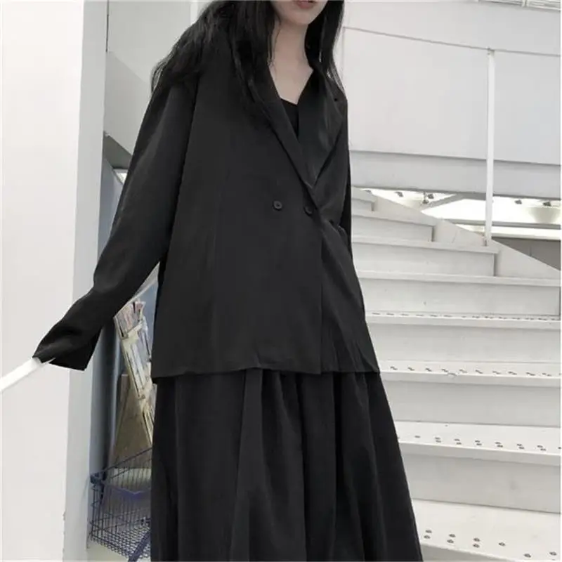 Ladies' Suit Coat Spring And Autumn Classic Dark Thin Yamamoto Style Fashion Leisure Loose Large Size Suit