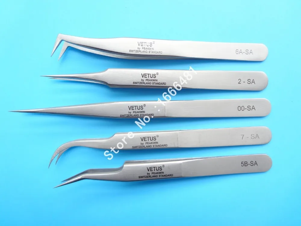 10 шт./лот пинцет для наращивания ресниц VETUS|tweezers lashes|tweezers vetustweezers eyelash extension |