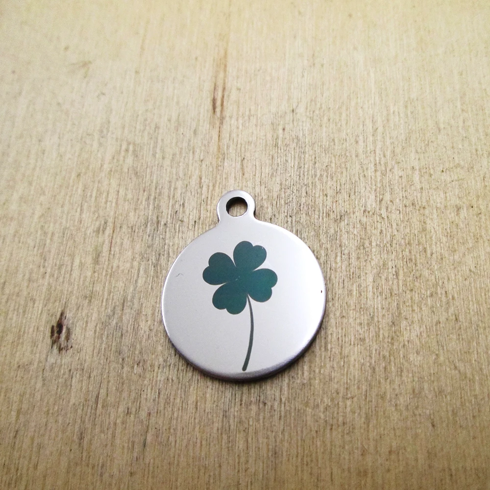 10 шт./лот подвески из нержавеющей стали с лазерной гравировкой DIY